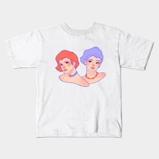 Two cartoon girl illustration Kids T-Shirt